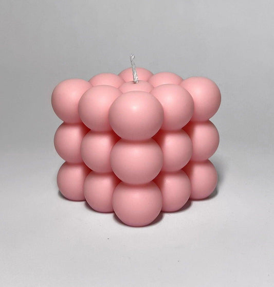 Medium Soy Wax Bubble Candle - Pink - Layla Loves