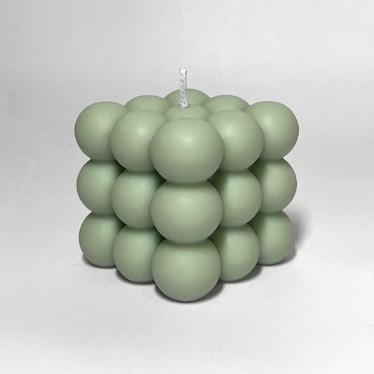 Medium Soy Wax Bubble Candle - Sage Green - Layla Loves