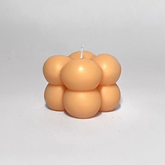 Mini Soy Wax Bubble Candle - Peach - Layla Loves
