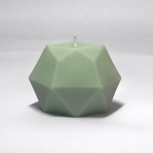Geometric Diamond Soy Wax Candle - Sage Green - Layla Loves
