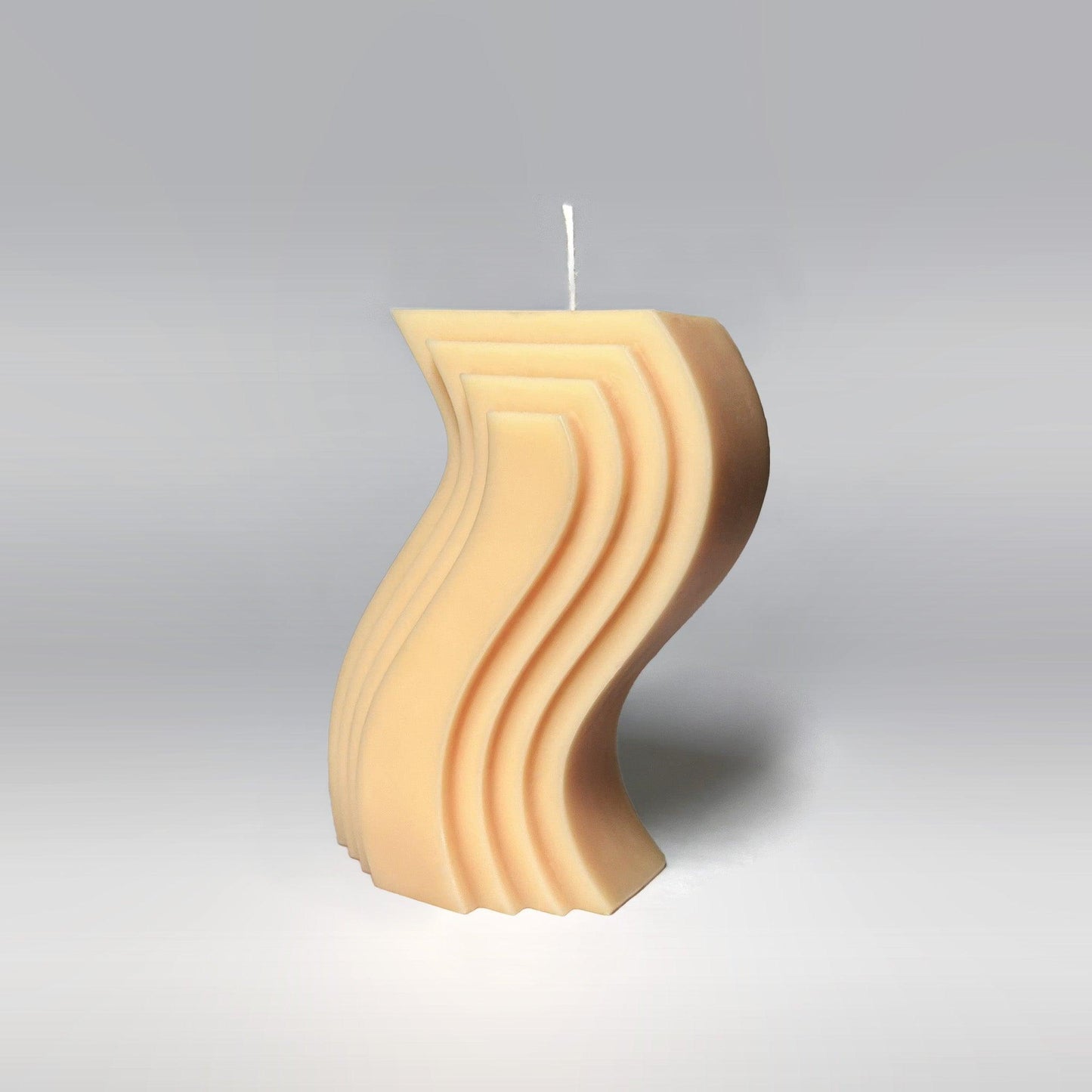 Abstract Wave Soy Wax Candle - Peach - Layla Loves